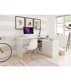 Corner computer desk Perfect Home Teo / Teo 3S/138 C White order